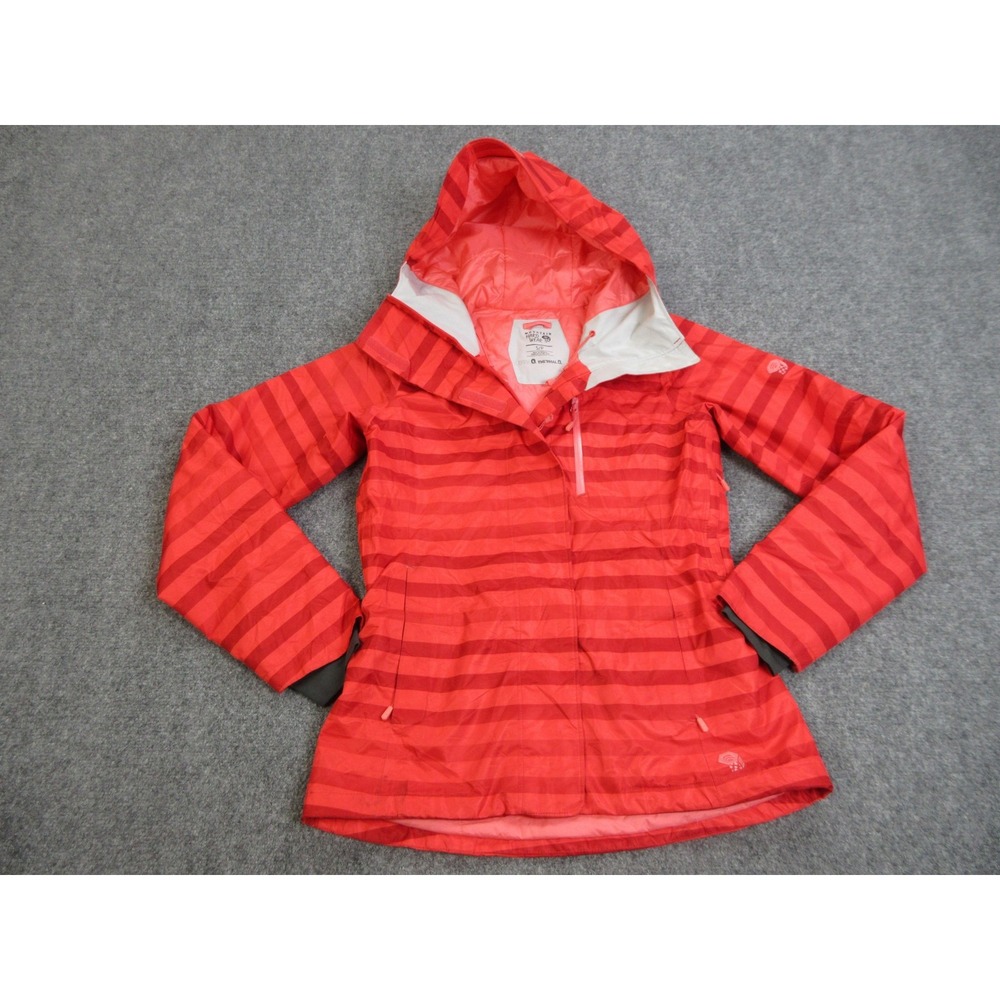 Mountain Hardwear Ski Jacket Womens Small Red Hooded Dry.Q RECCO Insulated